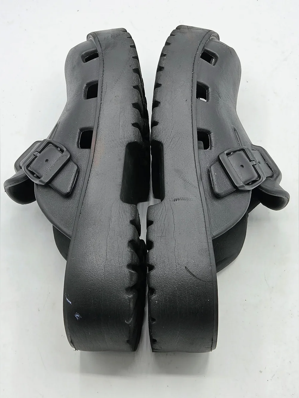 Free People Black Rubber Platform Buckle Clogs EU 37 / US 6 - Picture 5 of 16